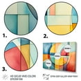 thumbnail image 4 of Designart "Soft Colors Tiles Cubic Harmony IV" Extra Large Abstract Framed Wall Art - Modern Colorful Abstract Geometric Entryway Framed Wall Art Print, 4 of 7