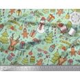 thumbnail image 3 of Soimoi Cotton Duck Fabric Gift Box,Snowman & Tree Christmas Printed Fabric 1 Yard 56 Inch Wide, 3 of 3