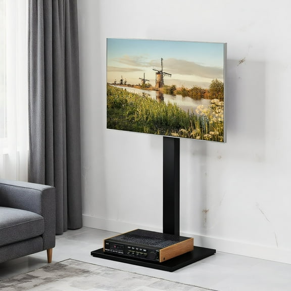 Resenkos Entertainment TV Stand,Entertainment CenterHeight Adjustable Floor TV Stand with AV Shelf for 32-70 Inch TVs