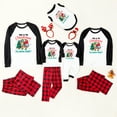 thumbnail image 5 of Family Matching Christmas Pajamas with Red Plaid Pants and Black Sleeves Featuring Santa Design, Sizes NB to 6XL with Pet Outfit, 5 of 7
