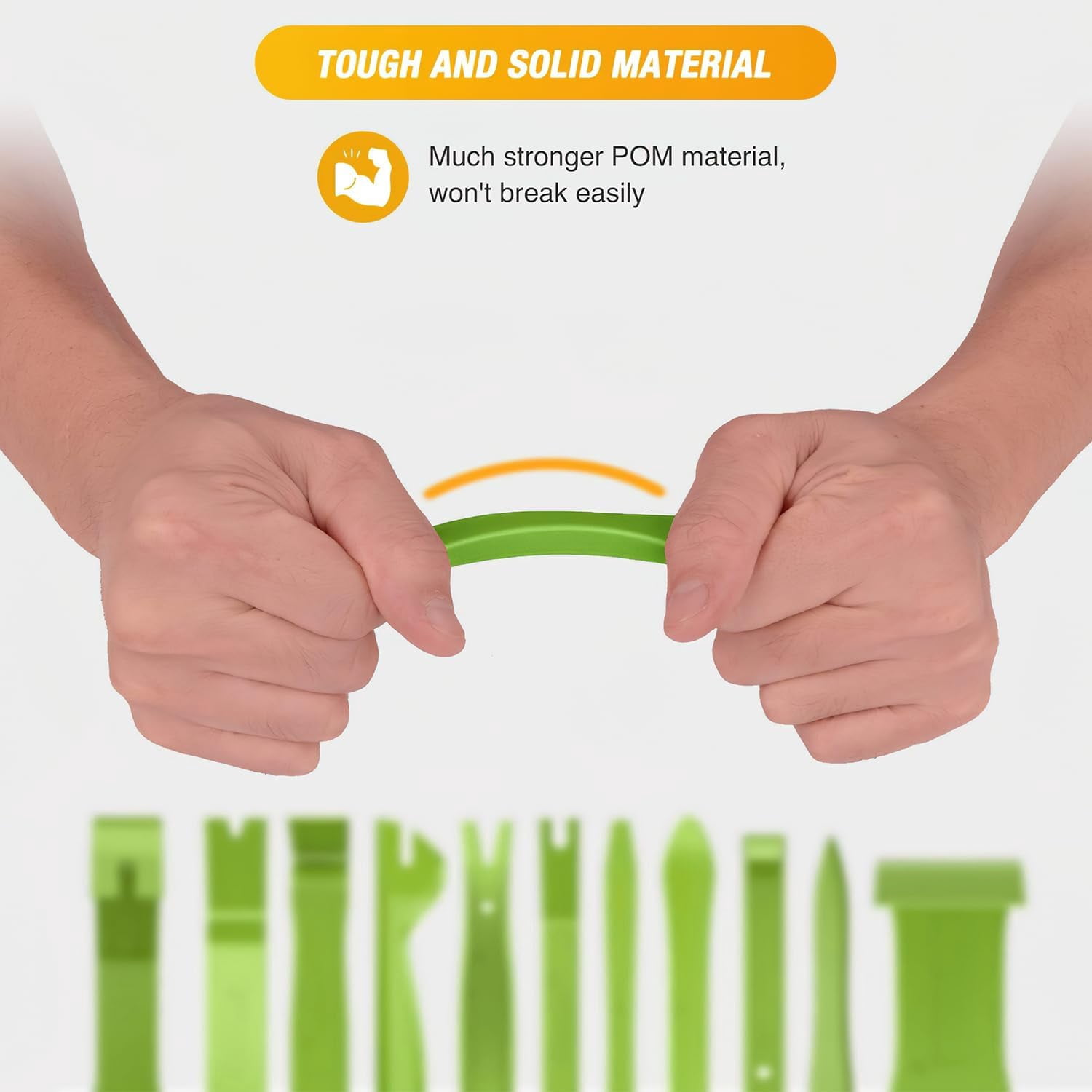 GOOACC 40Pcs Trim Removal Tool,Auto Terminal Removal Key Tool,Auto Clip Pliers Stereo Removal Tools,Car Upholstery Repair Removal Kit,Precision Hook and Pick Set,Wiring Threader,Car Film Scrape-Green