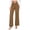 Khaki, variant on Tisuna Stylish Trousers For Women Solid Color Zipper Botton Straight Leg Pants Fashion Comfortable Ladies Female All Season Wear Casual Pants Beige Size L
