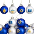thumbnail image 1 of Adornos de bolas de cristal de Janucá LFUTARI con forma de estrella de David, 12 unidades, 1 of 7