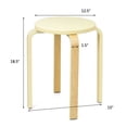thumbnail image 3 of Topcobe Set of 4 Bentwood Round Stool Stackable Dining Chairs with Padded Seat, Living Room Chairs for Home Kitchen, Beige, 3 of 9