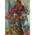 thumbnail image 3 of Nikolai Alexandrovich Tarkhov 11x14 Black Modern Framed Museum Art Print Titled - Still Life with Flowers and Apples, 3 of 5