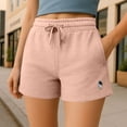 thumbnail image 5 of Dalix Astronaut Embroidered Shorts Washed Soft Fleece Relaxed Drawstring Pocket Fit Lounge Womens in Blush L Large, 5 of 5