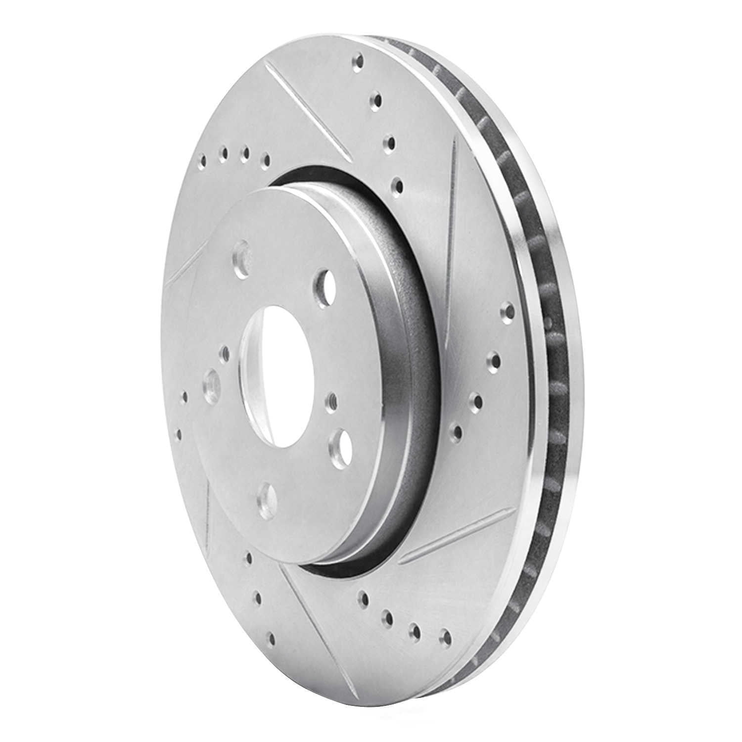 Dynamic Friction Company 631-76153R DFC Brake Rotor - Drilled And Slotted - Silver
