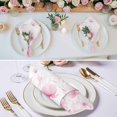thumbnail image 2 of Pink Spring Floral Cloth Napkins, Summer Botanical Watercolor Vintage Washable and Reusable Dinner Napkins Set of 4, Table Napkin for Kitchen Party Birthday Wedding Hotel Housewarming 20"x20", 2 of 8