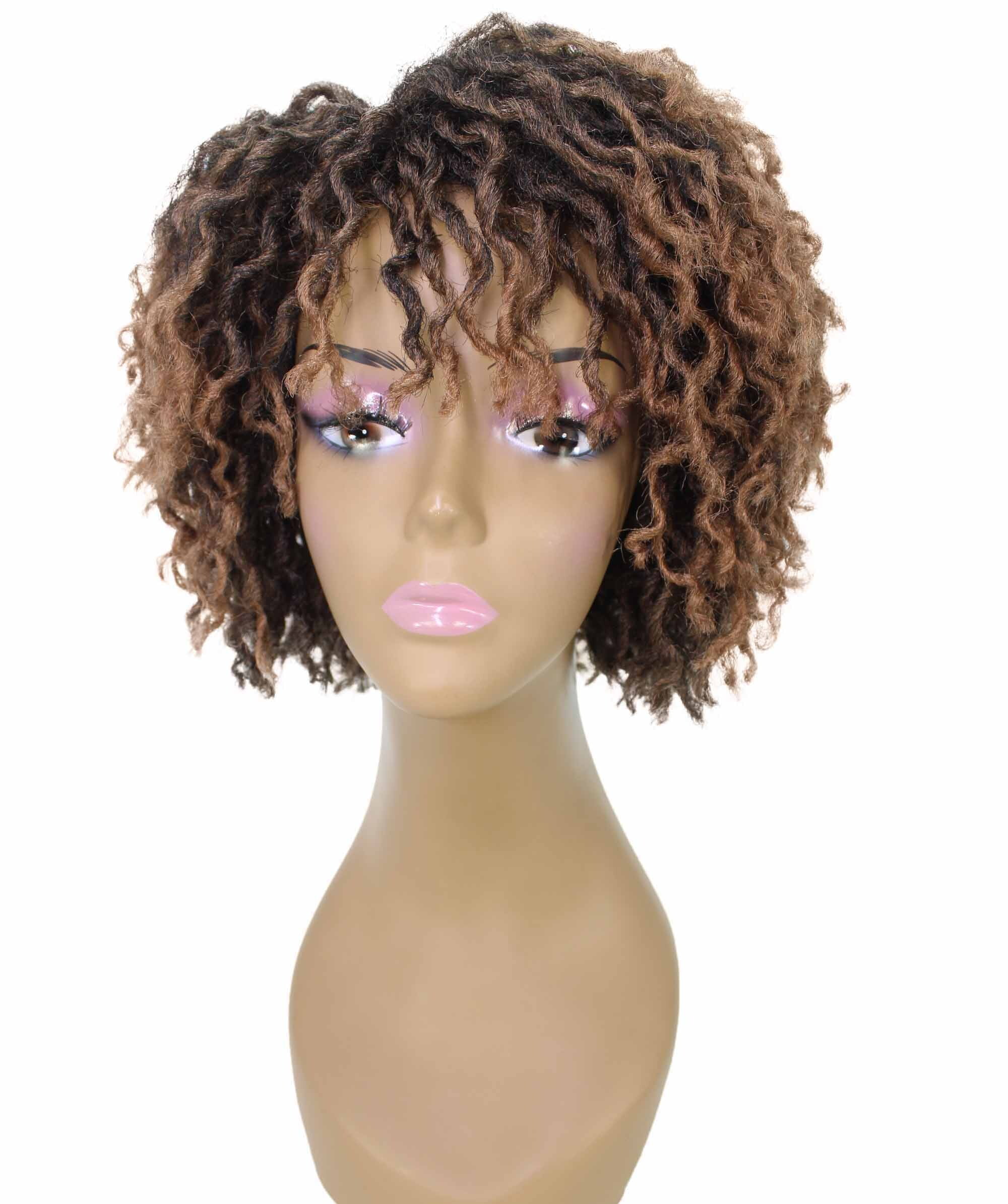 LUXLUXE Synthetic Dreadlock Wig 10 In Short Pixie Curly Faux Locs Full Wig for Black Women No Lace for Daily Wear Party Cosplay