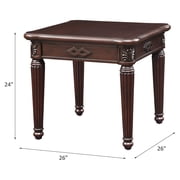 ACME Chateau De Ville Square End Table in Espresso