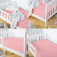 thumbnail image 5 of Microfiber Easy Care Fitted Crib Sheet, Ultra Soft and Cozy Toddler Sheet for Baby Boys and Girls, Pink, 28" x 52", 5 of 5
