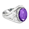 thumbnail image 3 of Amethyst Quartz Women Jewelry 925 Sterling Silver Ring, 3 of 9