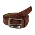 thumbnail image 5 of Men Genuine Leather Belt PIERO ROSSI Turkey Soft Crocodile print 1014 Cognac, 5 of 5