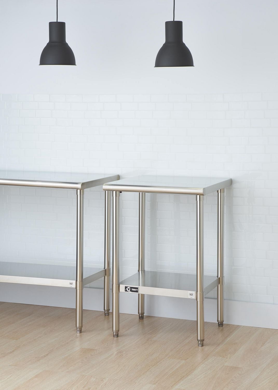 TRINITY – Table de préparation EcoStorage en acier inoxydable, homologuée NSF