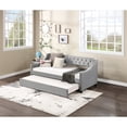 thumbnail image 2 of Light Gray Color, Sturdy Construction - Twin Size Daybed with Trundle for Bedroom, 2 of 5