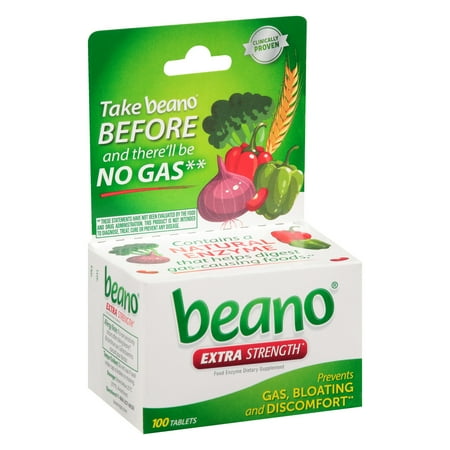 Beano Digestive Enzyme, Gas Prevention & Digestive Enzyme Supplement, 100 Count