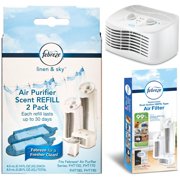 Febreze Tabletop Air Purifier with Scent Cartridge and Filter Value Bundle