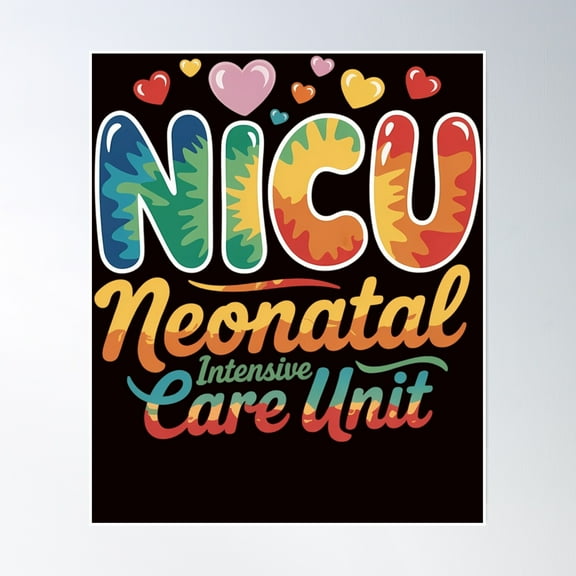 Nicu Nurse Women Girls Neonatal Intensive Care Unit Poster Wall Art, Modern Wall Decor, 8x12 UNFRAMED