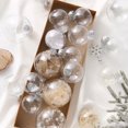 thumbnail image 5 of 6/8CM 6/12pcs Christmas Ball Decoration White Transparent Xmas Tree Hanging Pendants 2023 New Year Home stmaChris Spheres Suit, 5 of 5
