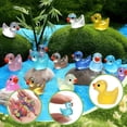 thumbnail image 6 of 100PCS Tiny Resin Bulk Duck Miniature Figures Ornament Luminous Transparent Multicolor Dollhouse Decor Accessorie for Garden Aquarium Potted Ornament,10 Colors, 6 of 6