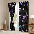 thumbnail image 3 of Homewish 2-Pack Cute Animal Dino Starry Sky Gradient Galaxy Blackout Curtains (42x63 Each) for Kids Teens, Luxury Bedroom Curtains, 3 of 6
