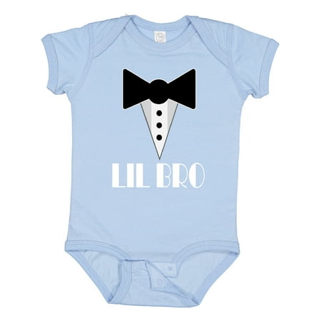 

Inktastic Lil Bro Little Brother Mock Tuxedo Tux Gift Baby Boy Bodysuit