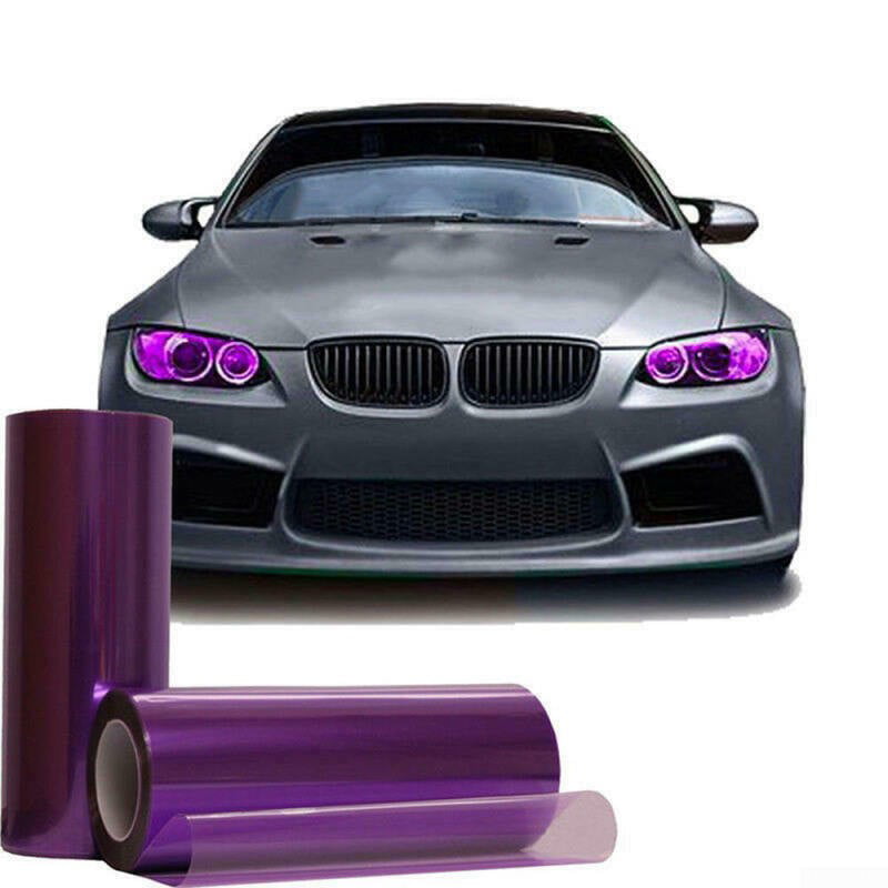 Glossy Purple 12000k Headlight Taillight Fog Light Side Marker Vinyl Tint Film Self Adhesive EZAUTOWRAP Free Tool Kit 12x72 1FT x 6FT 