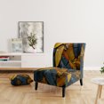 thumbnail image 2 of Designart "Vibrant Leafs landscape" Multi-Color Floral Upholstered Accent Chair - Traditional Arm Chair For Bedroom, 2 of 7