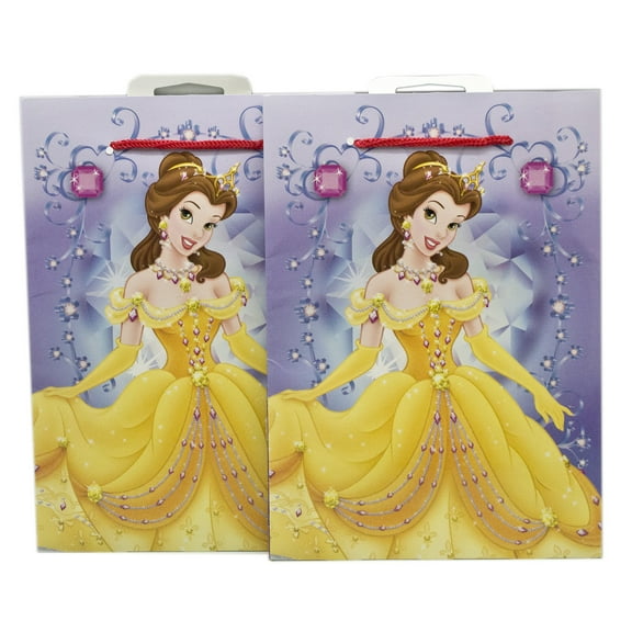 Disney Princess Lavender Colored Princess Belle Small Gift Bags (2pc)