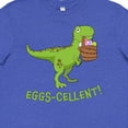 thumbnail image 4 of Inktastic Eggs-cellent Cute Easter T-rex Dinosaur Youth T-Shirt, 4 of 5