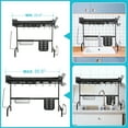 thumbnail image 5 of Tuekys over the Sink Dish Drying Rack 2-Tier Adjustable Length 25.6-33.5in Stainless Steel Dish Drainer for Kitchen Counter Organizer Space Saver, 5 of 7