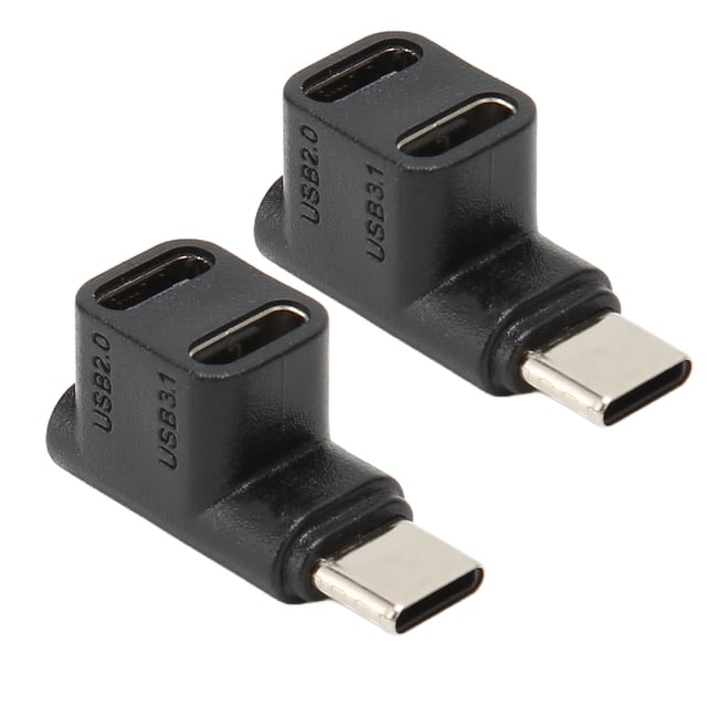 Adaptador USB C 3.1 De 90 ángulos, 10 Gbps, 2 Unidades, Adaptador USB C Macho A USB C Hembra, Plug And Play Ampliamente Utilizado Para Ordenador Portátil