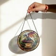 thumbnail image 3 of Dragon Stained Glass Suncatcher, Fantasy Book Lover Decor, Tea and Coffee Art, Mystical Window Hanging, Gift for Readers 1871221884, 3 of 4