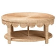 thumbnail image 2 of bali & pari Latoya Natural Rattan Coffee Table - Handwoven Round Wicker Table, 2 of 8