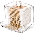 thumbnail image 1 of Dispensador de soporte de 10oz, organizador de baño transparente grande, accesorios de decoración para almacenamiento, soporte de bolas de algodón, tarros de boticario, 1 of 5