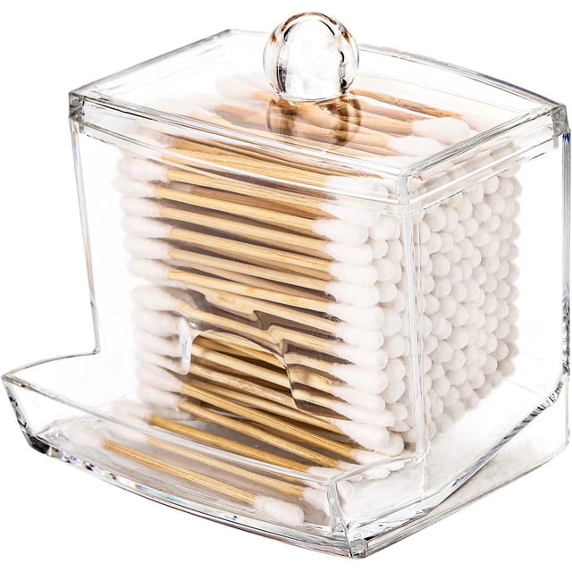 Dispensador de soporte de 10oz, organizador de baño transparente grande, accesorios de decoración para almacenamiento, soporte de bolas de algodón, tarros de boticario