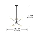 thumbnail image 3 of Artika Wayden 3CCT Chandelier Matte Black and Gold, 3 of 8