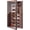 Red Brown, variant on GYA Knife Display Case with Lockable Clear Acrylic Door, Wall Mount Wooden Knife Display Stand, Pocket Knife Display Cases for Storage, Collection, Holds up to 7 Knifes (Black)