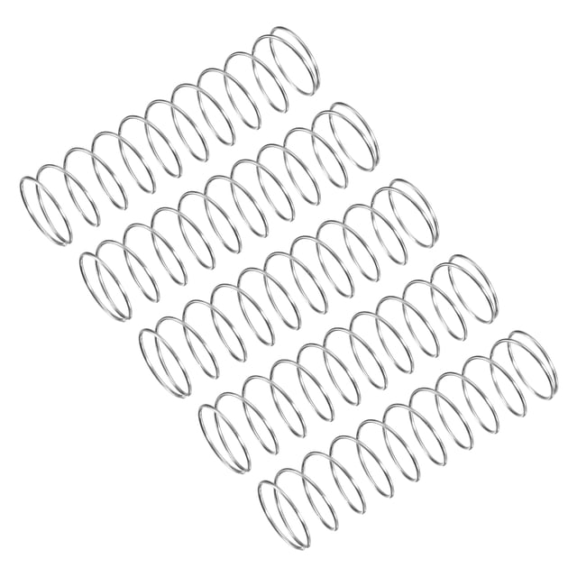Unique Bargains Compression Spring, 5 Pack 304 Stainless Steel, 10mm OD, 0.5mm Wire, 40mm Length