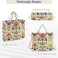 thumbnail image 6 of FORMRS Womens Corduroy Tote Bag Crossbody Shoulder Handbag with Pocket, Beige Floral, 6 of 7