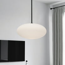 Livia 13.8 in. 1-Light Indoor Matte Black Finish Pendant Light