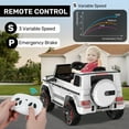 thumbnail image 5 of TOKTOO 12V Powered Ride on Toy Mercedes-Benz G63 Licensed for Kids, Electric Toddler Ride on Car w/Parent Remote Control, MP3, LED Headlight, Gift for Boys Girls Aged 2-4 Years, White, 5 of 10