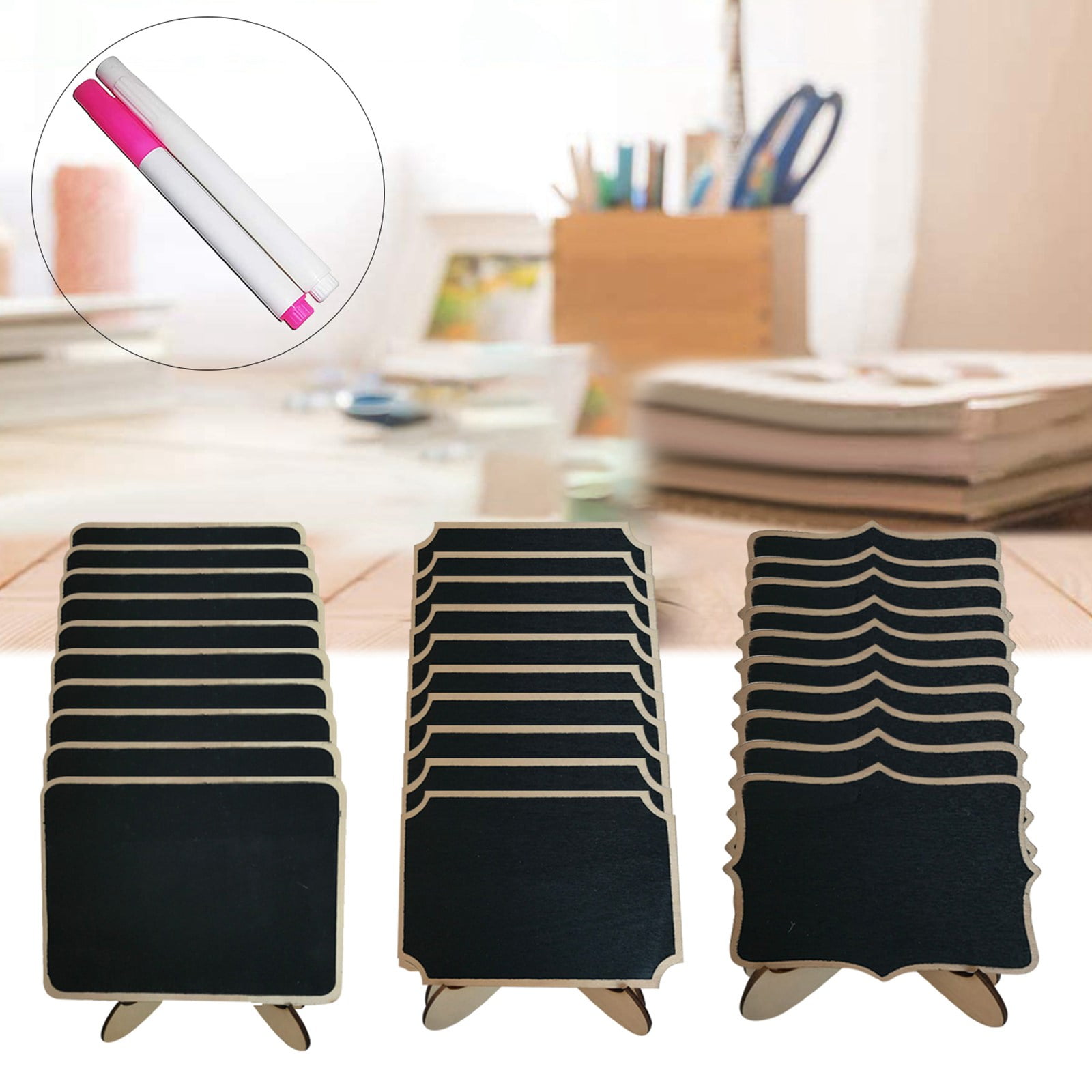 Ini Chalkboard Signs, 12Pcs Chalk Boards For Tables, Wooden Eo - View #3