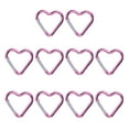 thumbnail image 2 of LJNYFDC Pinces à Mousqueton en Forme de Cœur Crochets Mousqueton 10 Pcs Pinces à Clipser Rapide Compact Forte Charge Porte-Clés Fournitures de Camping, 2 of 5