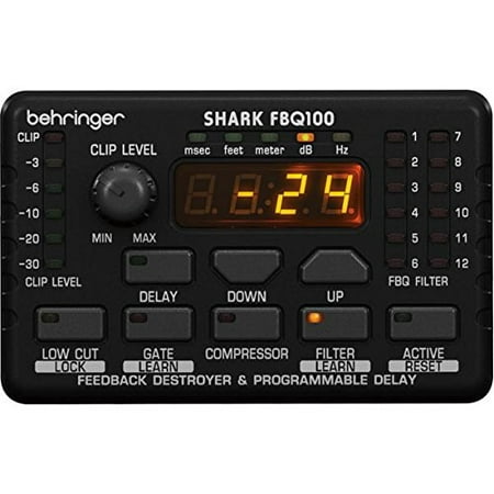 behringer shark fbq100 automatic feedback destroyer with integrated microphone preamp, delay line, noise gate and (Best Integrated Amplifier For Turntable)