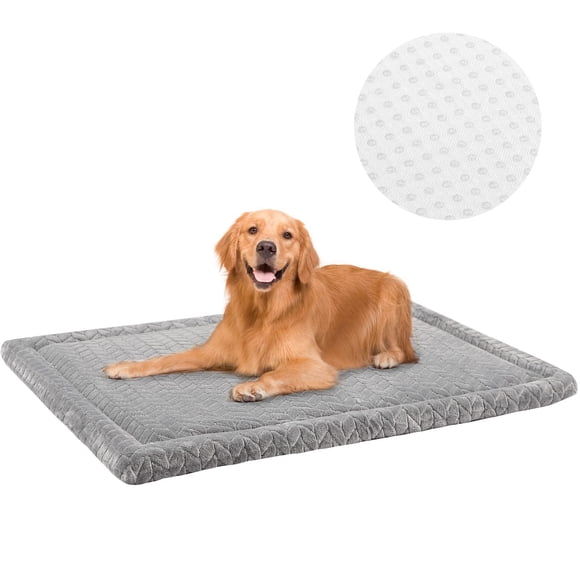 Almohadilla para cama para perros BEAUTYZOO, 107 x 71 cm, lavable, gris