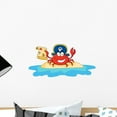 thumbnail image 1 of Pirate Crab Holding Treasure Wall Decal Mural by Wallmonkeys Vinyl Peel and Stick Graphic for Girls (18 in W x 9 in H), 1 of 4