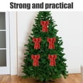 thumbnail image 3 of NUOLUX 5Pcs Red Fabric Christmas Bow Ornament for Tree Wreath Door Wall Holiday Decoration, 3 of 6