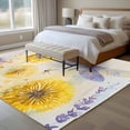 thumbnail image 4 of Spring Dragonfly Area Rugs 5x7 ft Yellow Pastoral Flower Washable Rug Non Slip Indoor Carpet Absorbent Floor Mat for Living Room Bedroom Dining Room, 4 of 9