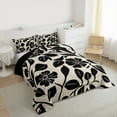 thumbnail image 3 of Feelyou Cartoon Groovy Flower Queen Comforter Set for Kids, Rustic Farmhouse Bedding Sets, Plant Botanical Reversible Bedding Comforter Set, Ultra Soft Home Decor, 3-Piece, 3 of 8